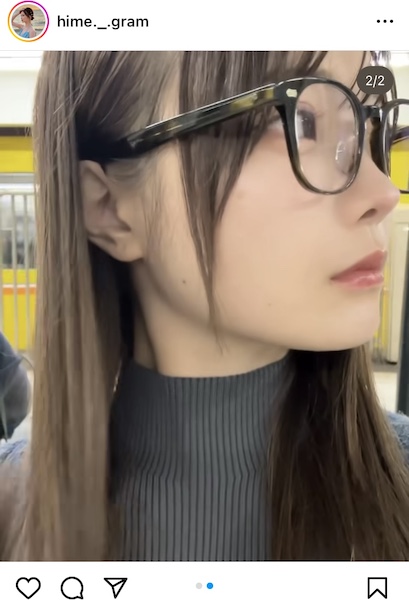 新谷姫加、最近買ったメガネをお披露目SHOT！「メガネ姿も可愛い！」とSNSで話題に！