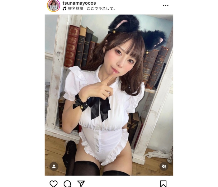 つなまよ！、猫ミミメイド＆ニーハイの絶対領域がセクシーすぎる！おねだりポーズにファン歓喜！