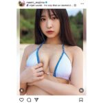 真島なおみ、ぷにっと押した美谷間にファン悩殺！新たな自分が収録されている写真集『Swamped』で「真島沼にハマって」とコメント