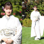 【写真特集】宮本茉由、グレー×白の気品あふれる晴れ着姿で登場！「たくさん勉強することができた一年でした」＜2024年オスカー晴れ着撮影会＞