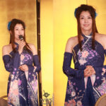 藤原紀香、華やかな肩出し青ドレスで制作発表会に登場！「可愛い彩芽ちゃんと綺麗な礼子姉さんと共演できて幸せ」＜明治座創業150周年ファイナル公演 舞台「メイジ・ザ・キャッツアイ」＞