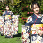 【写真特集】本田望結、オトナの美しさあふれる紺色の晴れ着姿で登場！「来年はお姉さんワールド全開でいきたい」＜2024年オスカー晴れ着撮影会＞