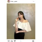 新谷姫加、エレガントなドレスを身に纏いワイングラスを片手にほろ酔い気分。「ゼロイチ大忘年会」での優雅なひと時を披露！