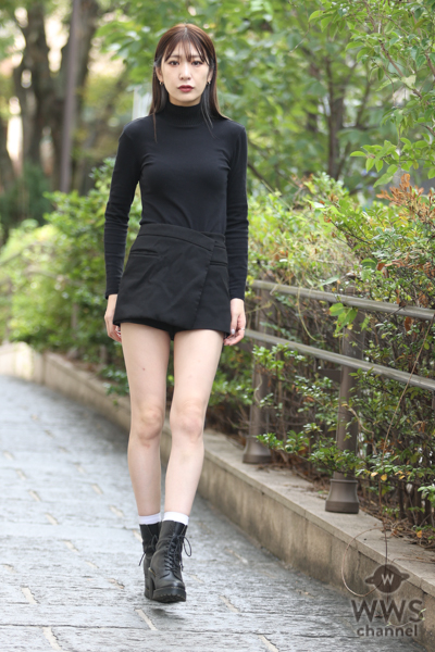 【写真特集】東京女子プロレス・上福ゆきが美脚あらわなブラックコーデで登場！1st写真集『脚罪』への思いを語る！