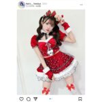 藍色アステリズム・細谷要凪、白ニーハイから美脚のぞくサンタコスでファンをメロメロに！
