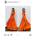アナウンサー・竹俣紅、華やかなオレンジワンピース姿披露！「ファンファーレが聴こえてくるくらい鮮やかなコーデ」