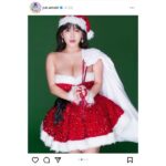 天木じゅん、豊満バストのぞくサンタコスにファン歓喜！「じゅんちゃん可愛いね～」