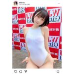 鳥井玲、まるで牡蠣の妖精！？純白競泳水着姿が可愛すぎる