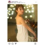 つなまよ！温泉でのバスタオル一枚見返り美人ショットでファンを釘付けに！