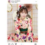 #ババババンビ・岸みゆ、見惚れるほどの美しさ！花模様の着物を身にまとい、ファンに新年のご挨拶！