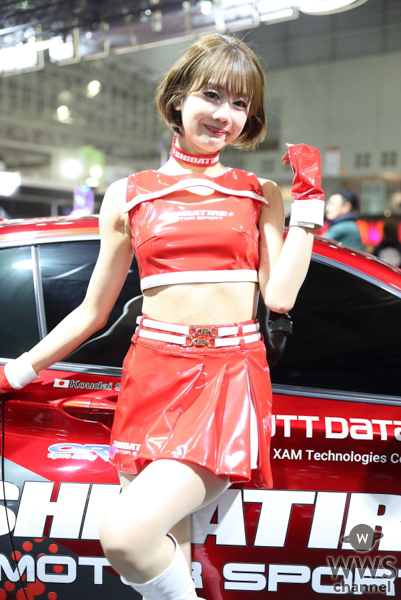 【動画】新唯が赤のセクシーな衣装で今年もSHIBATIRE GIRLS。東京オートサロン2024に登場！
