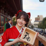 佐藤かれん、可愛すぎる振袖姿で浅草節分会に登場！ファン「大阪も豆まいて」「過去いちかわいい」
