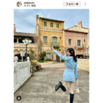 フリーモデル・KM、韓国風セットアップからチラリ！ほっそり美脚きわだつ神Style披露！