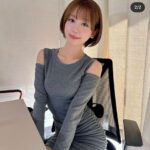 新唯、密着ニットワンピースからチラリ美脚披露！「可愛い過ぎですよ〜」「そんなにミニだったとは」