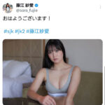 藤江紗愛、Calvin Kleinのスポブラ姿で芸術的美ボディ披露！