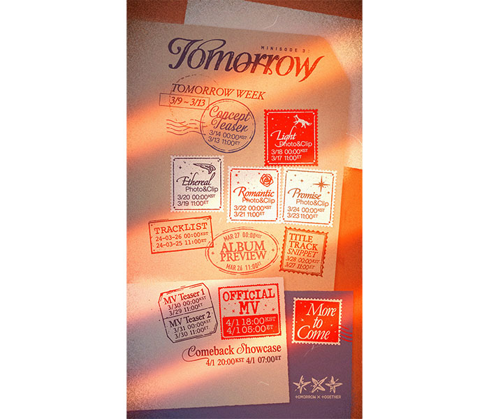 TOMORROW X TOGETHER、6th Mini Album『minisode 3: TOMORROW』プロモーションスケジュール公開！