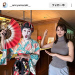 山崎あみ、ノースリーブニットトップスからチラリ美腕披露！