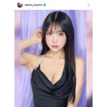 真島なおみ、ブラックドレスからチラリ豊満なバスト披露！「とても見事で美しいです！！」の声！