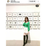 フリーモデル・KM、春らしいファッションからチラリ美脚披露！ファン「素敵で雰囲気を明るくさせる笑顔ですね〜」との声