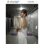 井口綾子、豪華白ドレス姿で美しすぎるバックショット公開！「綾ちゃん優勝」の声