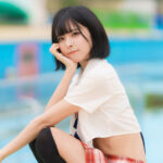 【写真特集】ステミレイツ・ごみちゃん、スケ感カワイイ制服水着で登場！ ＜SPLASH SUMMER×近代麻雀水着祭2024＞