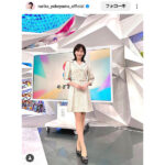 横山ルリカ、美脚際立つツイードワンピースで登場！