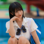 【写真特集】KissBee・藤井優衣、ヘソ出し通学ファッションコスで登場！＜SPLASH SUMMER×近代麻雀水着祭2024＞