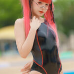 【写真特集】花魁道中・朔間宵、艶感眩しい競泳風水着で登場！ ＜SPLASH SUMMER×近代麻雀水着祭2024＞