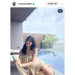 高橋凛、とろみ素材の優雅な水着姿でファンを魅了！「ビキニじゃないけどセクシー」「人魚姫みたいに可愛い」