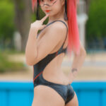 【写真特集】花魁道中・朔間宵、艶感眩しい競泳風水着で登場！ ＜SPLASH SUMMER×近代麻雀水着祭2024＞