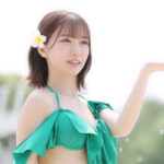 【写真特集】RiNCENT. ・森本栞菜、可愛すぎるフレッシュグリーン水着で登場！ ＜SPLASH SUMMER×近代麻雀水着祭2024＞