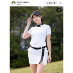 藤澤響花、清潔感バツグン！ゴルフウェアからチラリ美脚披露！