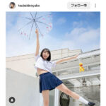 椿野ゆうこ、セーラー服姿で輝く笑顔のSHOTを投稿！