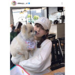 篠崎愛、可愛すぎるベビーフェイスにファンメロメロ！愛犬との2SHOTに反響