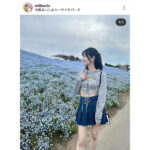 フリーモデル・KM、大人の色艶美肌チラ見せオフショでファンを魅了！