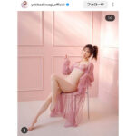柏木由紀、大人のピンク色ランジェリーで可愛さ＆色気を表現！