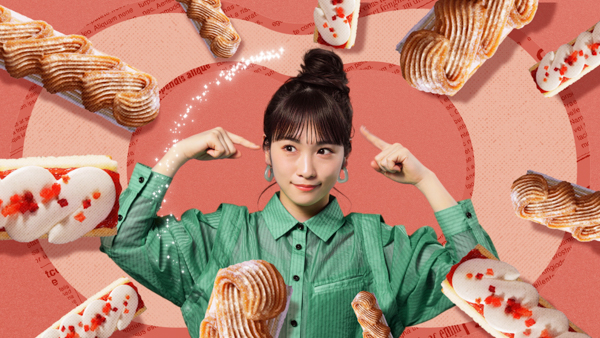 川栄李奈がお団子ヘア＆春らしい緑コーデでローソン新TV CM「ご褒美スティックケーキ なにこれ！？」篇に登場！インタビューも公開！