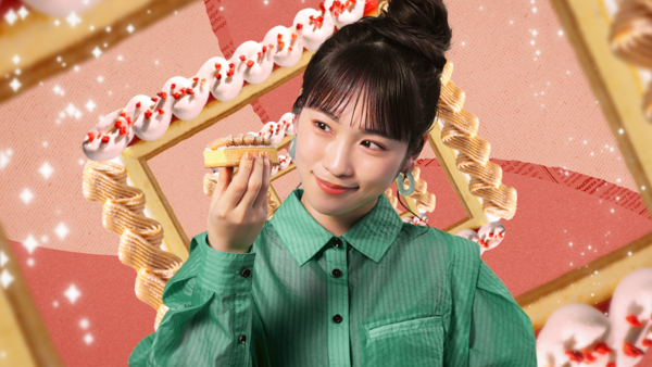 川栄李奈がお団子ヘア＆春らしい緑コーデでローソン新TV CM「ご褒美スティックケーキ なにこれ！？」篇に登場！インタビューも公開！