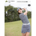 藤澤響花、美太ももあらわなゴルフウェアでファン魅了！