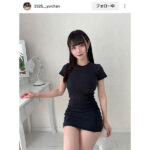 ゆいちゃん、「さすがに短すぎました♡笑」大人の色気たっぷり黒ワンピース姿でファンを魅了！