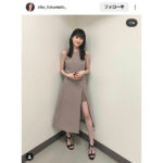 福本莉子、スリットワンピース姿で美脚披露！