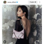菜々緒、美背中あらわなバックショット公開！