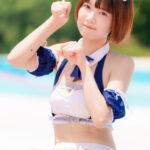 【写真特集】よるちゃん。制服をモチーフにしたメイド風な水着で登場！＜ワンエイトプール撮影会@川越水上公園内プール＞