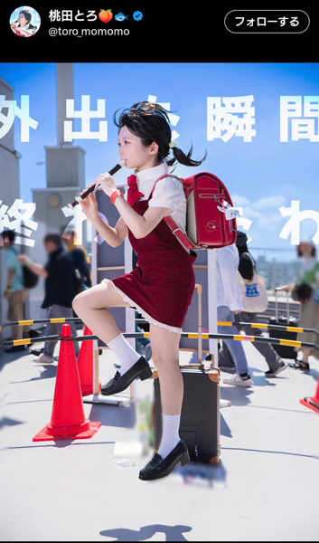 桃田とろ、ホンモノすぎる「強風オールバック」コス姿が万バズ！
