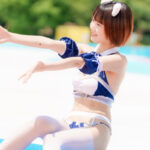 【写真特集】よるちゃん。制服をモチーフにしたメイド風な水着で登場！＜ワンエイトプール撮影会@川越水上公園内プール＞