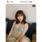 花雨、やや憂いを帯びた表情での色っぽセクシーランジェリー姿に世界中のファンがメロメロ！