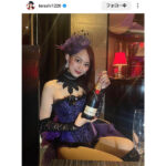 御寺ゆき、華やか紫衣装で大人の色気放出！