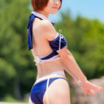 【写真特集】よるちゃん。制服をモチーフにしたメイド風な水着で登場！＜ワンエイトプール撮影会@川越水上公園内プール＞