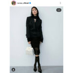 菜々緒、全身ブラックコーデで圧巻のオーラを見せつけ！