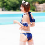 【写真特集】よるちゃん。制服をモチーフにしたメイド風な水着で登場！＜ワンエイトプール撮影会@川越水上公園内プール＞
